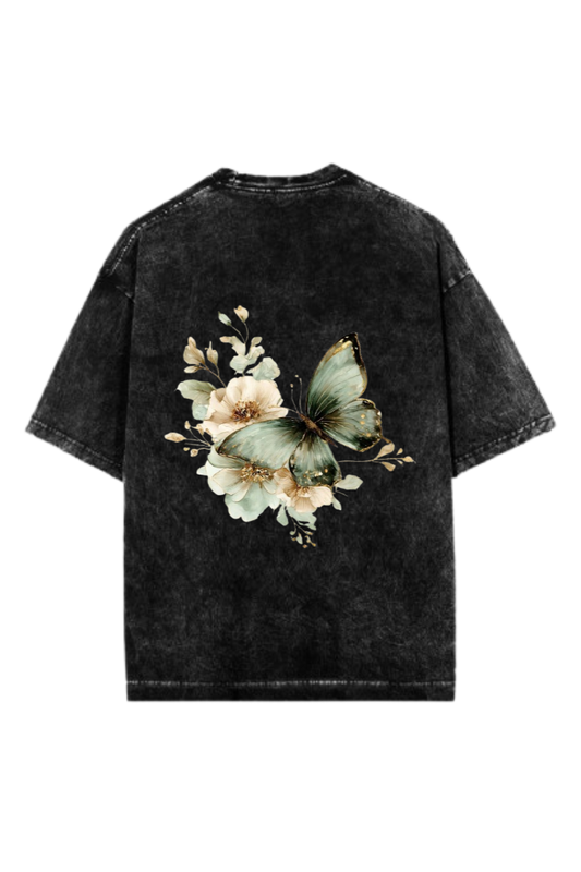 butterflies One Size t- shirt Washed Back 25
