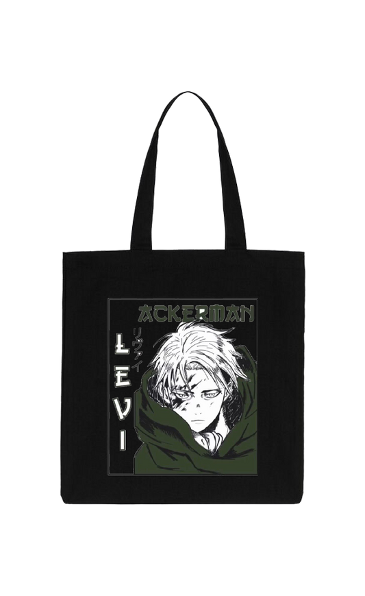 Anime Attack on titan shingeki no kyojin Aot Black tote bag 26