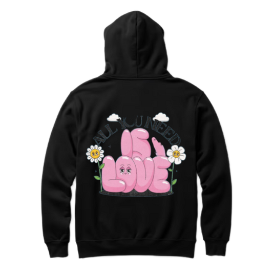 All you need is love One Size hoodie Black Back 26
