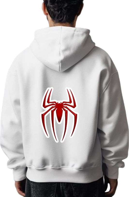 Spiderman One Size hoodie White Back 26
