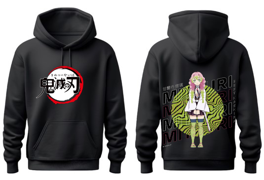 Anime Demon slayer nezuko tanjiro Oversize Hoodie Black 26