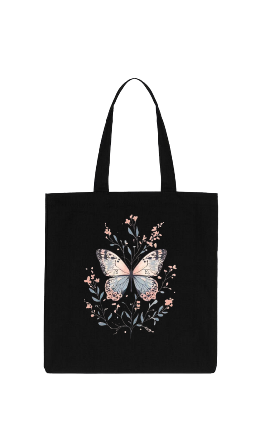 butterflies tote bag Black 26