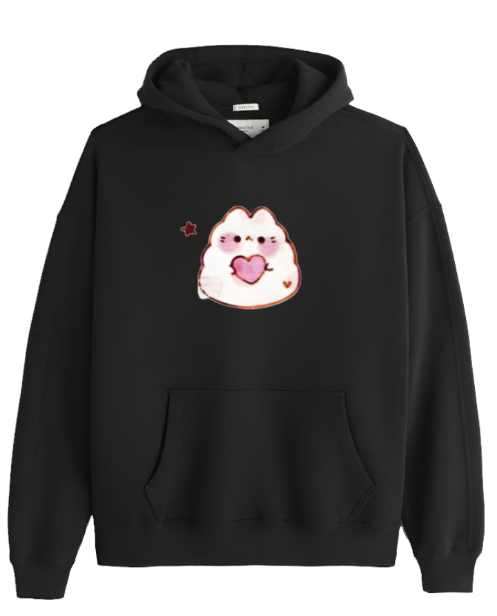 bunny Oversize Hoodie Black 26