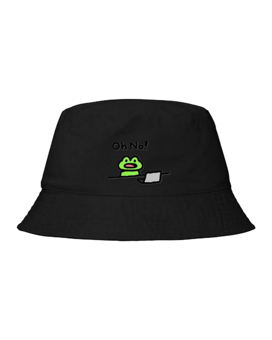 Frog Bucket hat Fishman hat cap Black 26