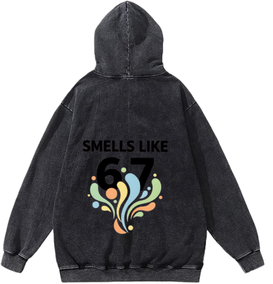 67 designs Oversize Hoodie Washed Back 26