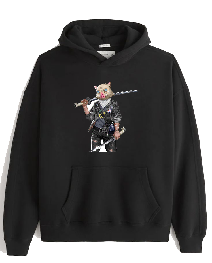 Anime Demon slayer nezuko tanjiro Oversize Hoodie Black 26