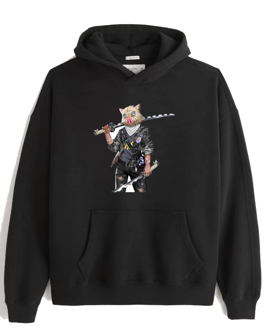 Anime Demon slayer nezuko tanjiro Oversize Hoodie Black 26