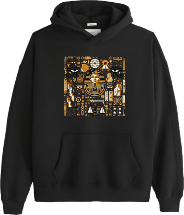 Egypt Over Size hoodie Black 26