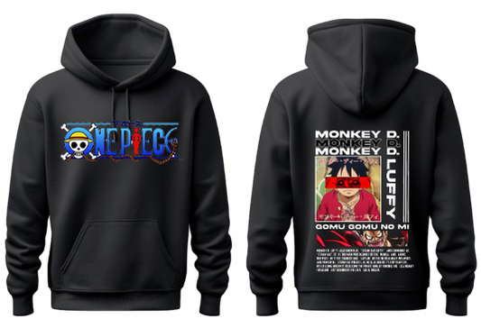 one piece One Size hoodie Black Back 26