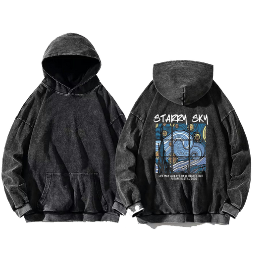 أكثر الطرق مشقة هي التي يقطعها الإنسان عائداً لنفسه Back text oversize hoodie Washed back 27