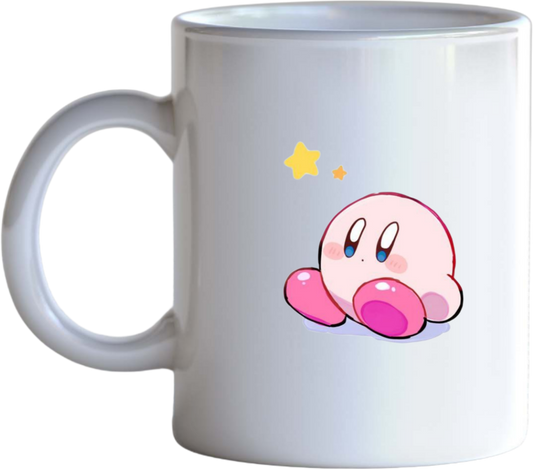 Cute Pink Bunny Kirby Ceramic Coffee Mug, Kawaii Anime Gaming Cute Mug for Women and Kids, Funny Novelty Tea Cup, 11 oz 26