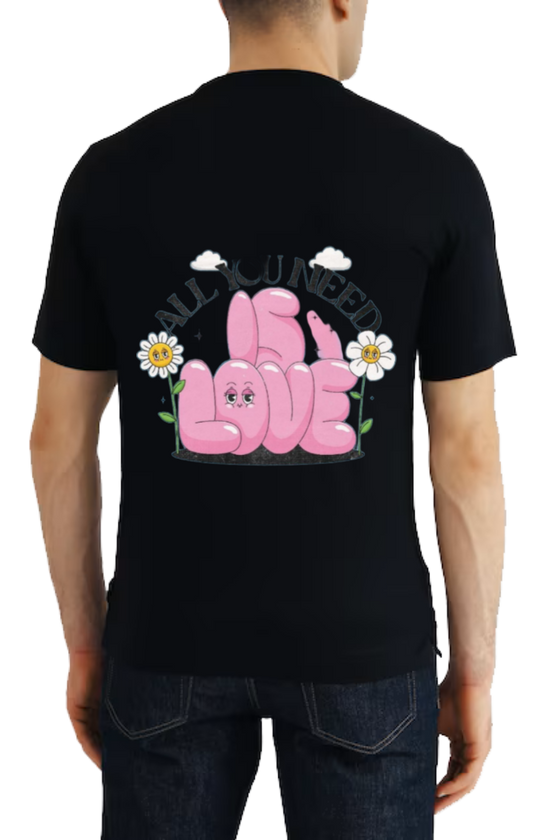 ALL YOU NEED t- shirt One Size Black back 26
