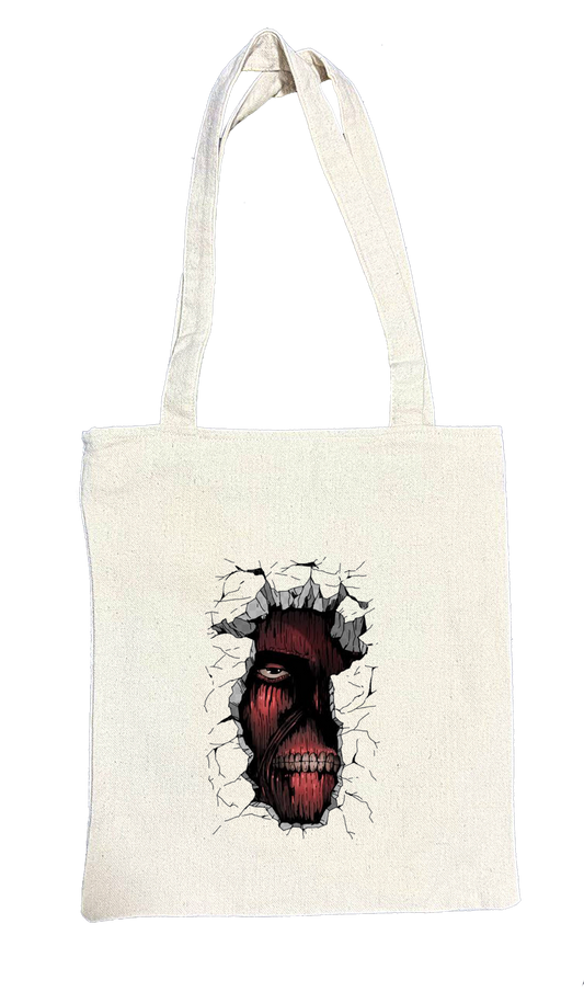Anime Attack on titan shingeki no kyojin Aot biege tote bag 25