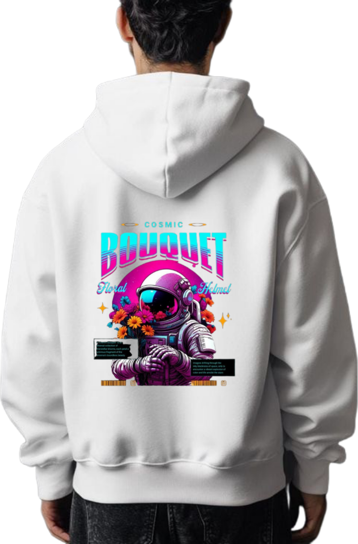 aliens Oversize Hoodie Back White 26