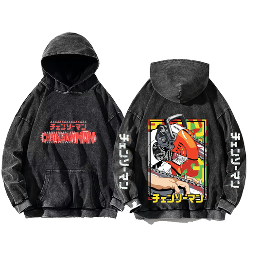 Chainsaw Man One Size hoodie Washed Back 26