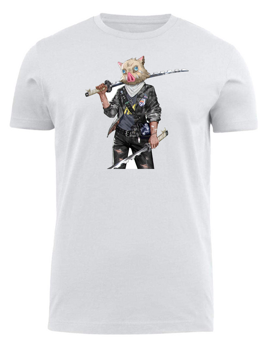 Anime Demon slayer nezuko tanjiro t- shirt fit White 26