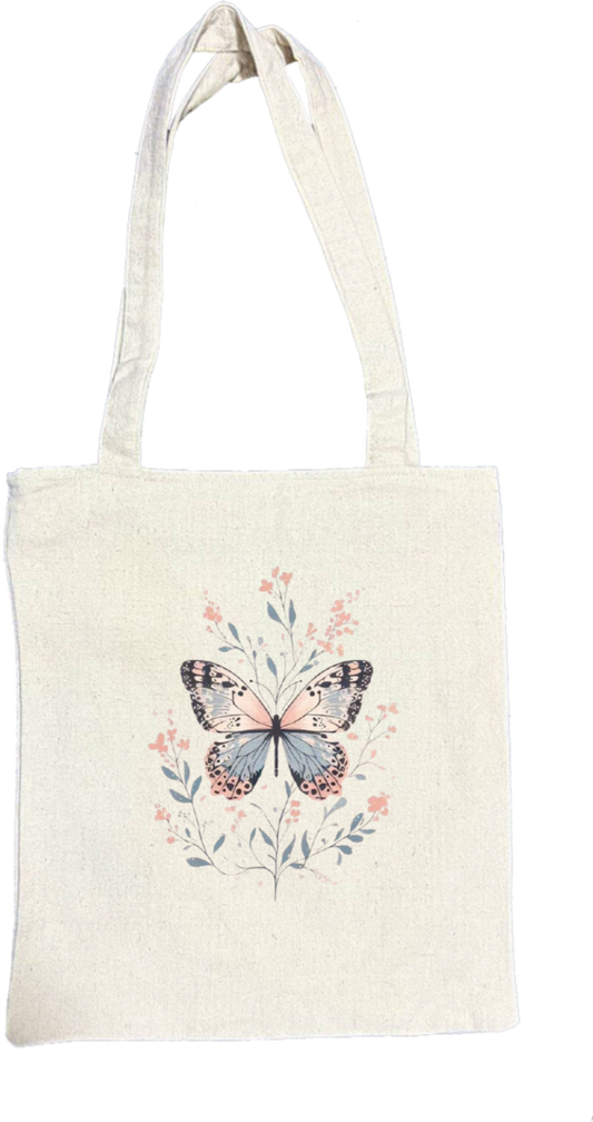 butterflies tote bag Beige 26
