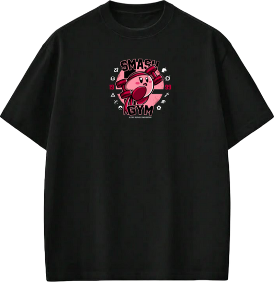 Cute Kirby Anime Graphic T-Shirt, Y2K Aesthetic Kawaii Gaming Tee, Casual Oversized Short Sleeve Top for Wome 26