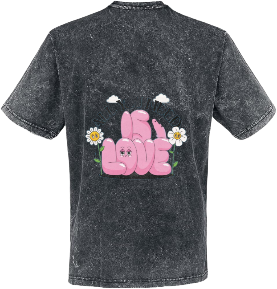 All You Need Is Love t- shirt One Size Washed Back 26