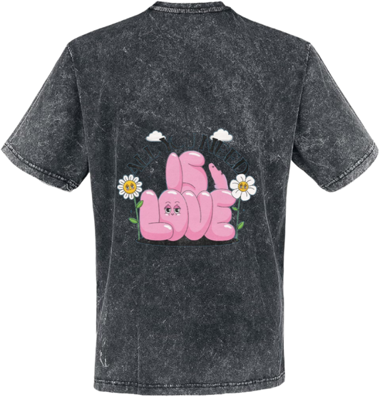 All You Need Is Love t- shirt One Size Washed Back 26