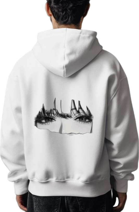 sleeping cartoon cat One Size hoodie White Back 26