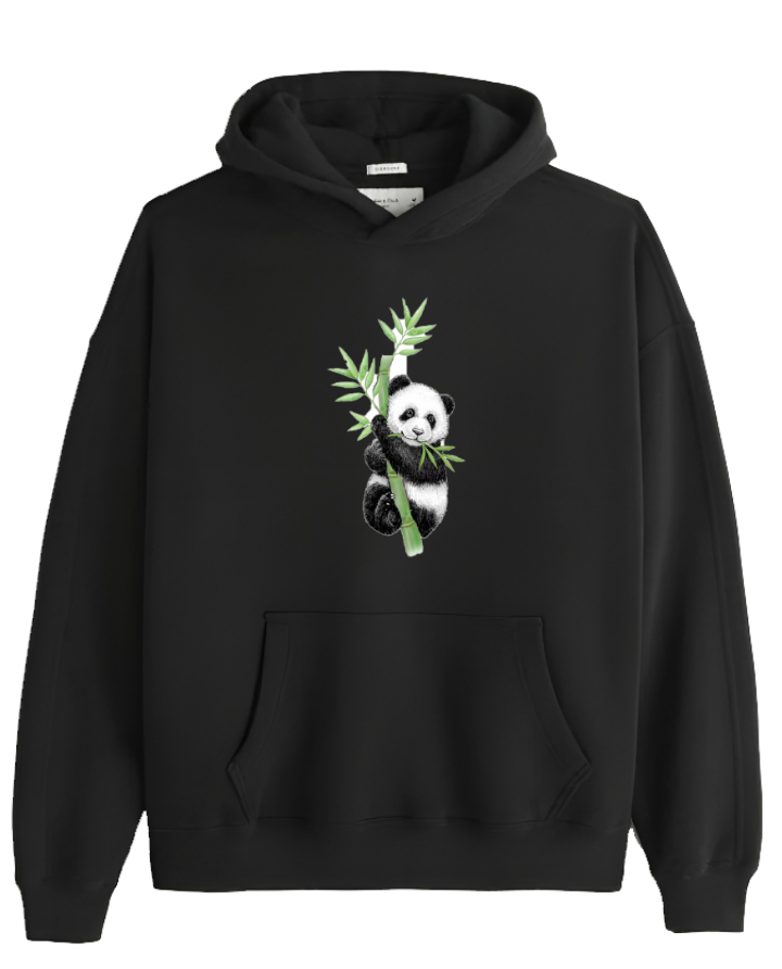 PANDA Oversize Hoodie Black 26