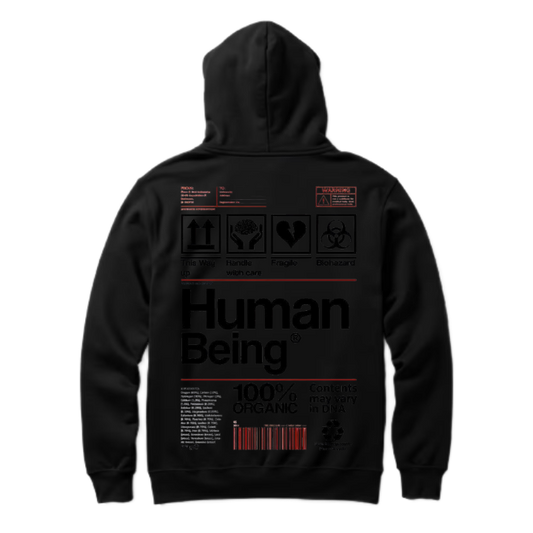 Human Being Back text oversize hoodie back 26
