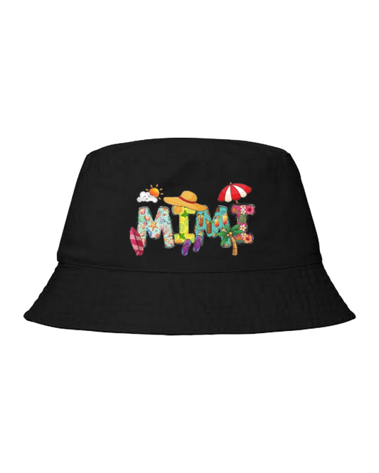 Summer Vibes Bucket hat Fishman hat cap Black 26