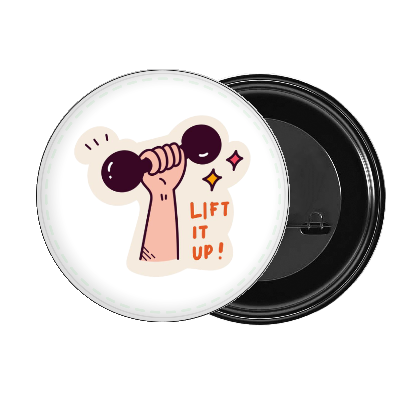 badge pin for bag workout gym pilates 25