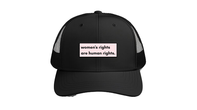 Baseball cap Black Skincare women's rights are human rights 26