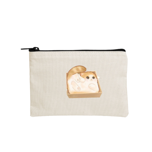 cat wallet pencil case Beige 26