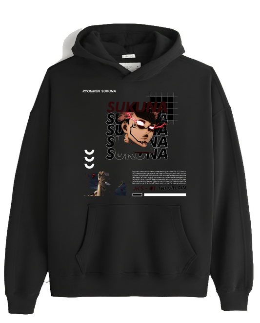 jujutsu kaisen GOJO Oversize  Hoodie Black 27