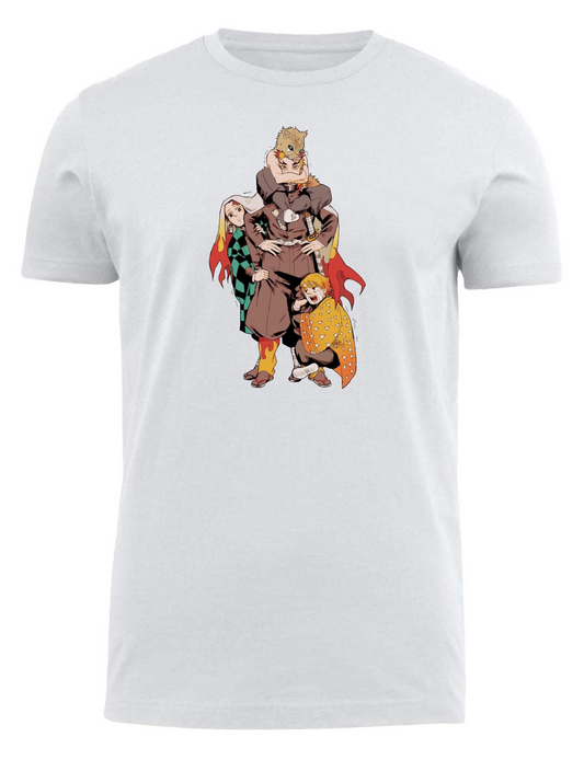 Anime Demon slayer nezuko tanjiro t- shirt fit White 27