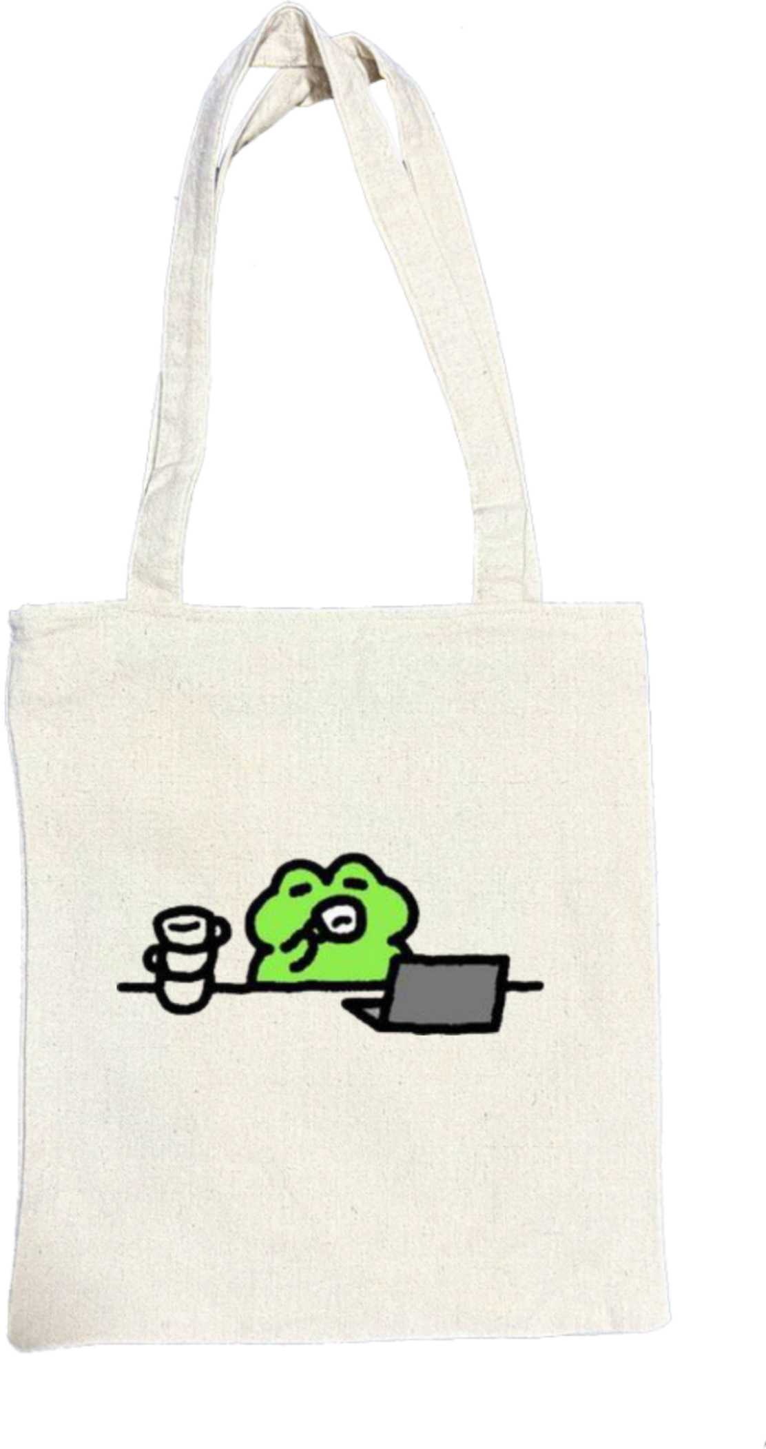 Frog tote bag beige 27