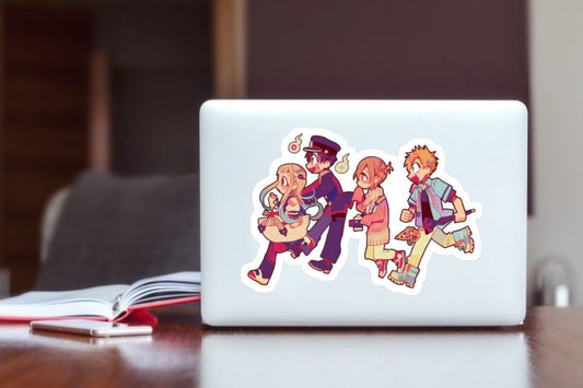 "Toilet-Bound Hanako-kun Group Anime Sticker, Waterproof Vinyl Action Decal for Laptop, Water Bottle, Hydro Flask, Skateboard, Luggage, Kawaii Manga Merchandise Gifts