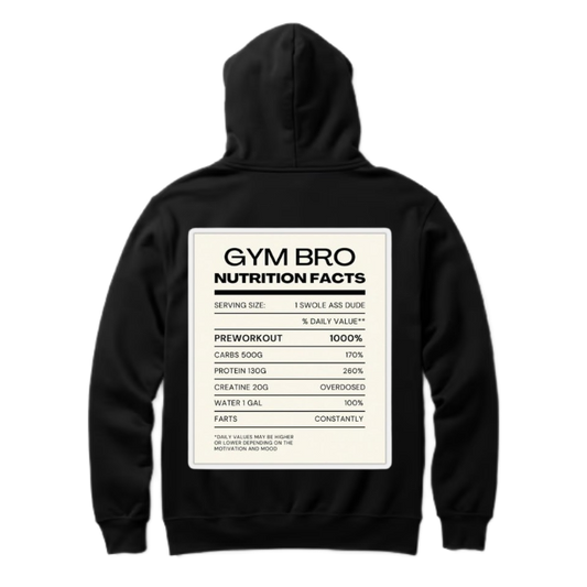 GYM BRO Back text oversize hoodie back 27
