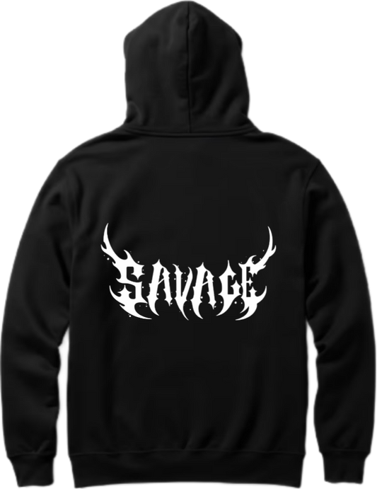 Goth Oversize Hoodie Black Back 27