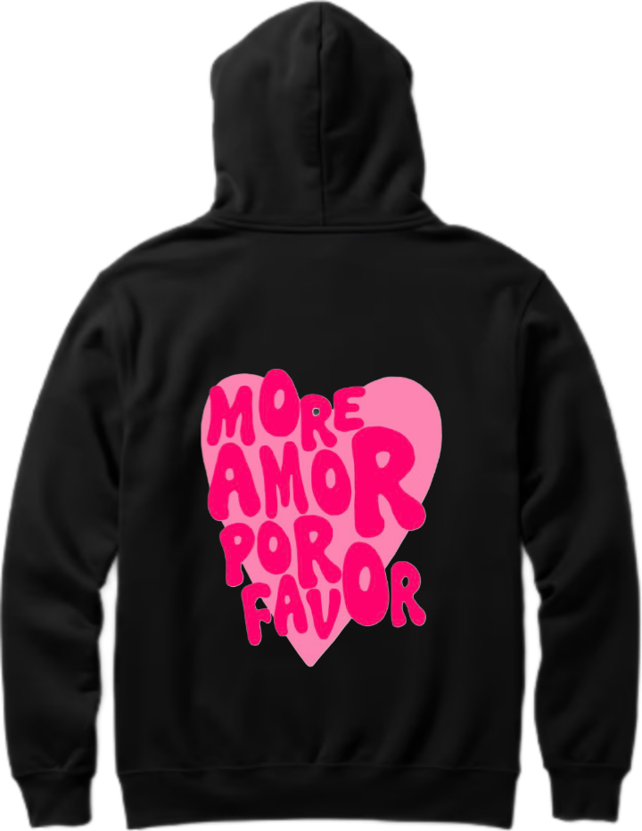 VaIentine coupIe Oversize Hoodie Black Back 27