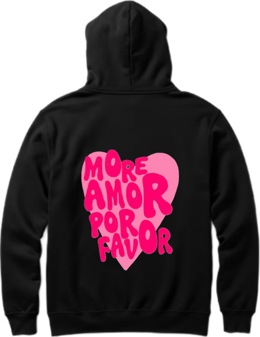 VaIentine coupIe Oversize Hoodie Black Back 27