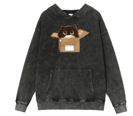 cat Oversize Hoodie Washed 27