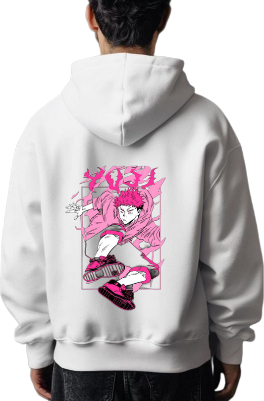 Jujutsu Kaisen One Size hoodie White Back 27