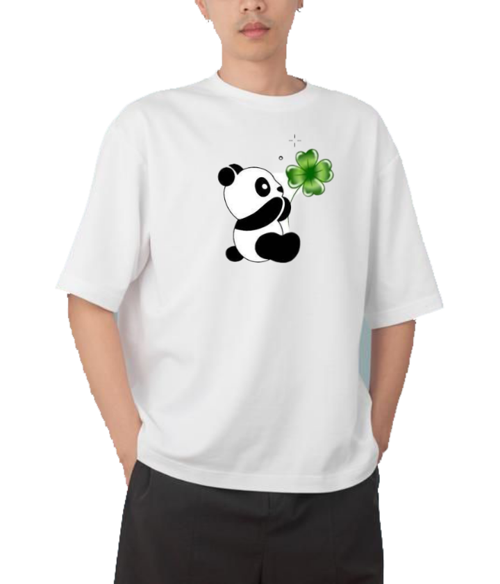 PANDA Oversize Hoodie White 27