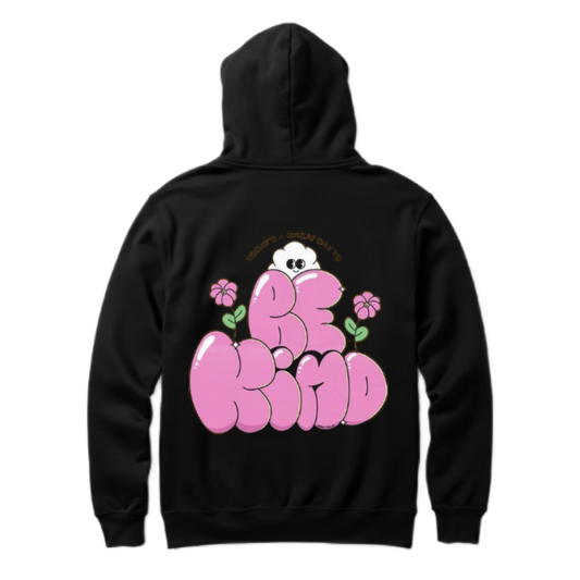 Be Kind One Size hoodie Black Back 27