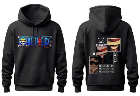 one piece One Size hoodie Black Back 27