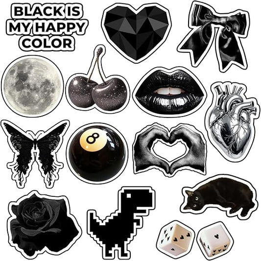 Sticker BLACK IS MY HAPPY COLOR 23