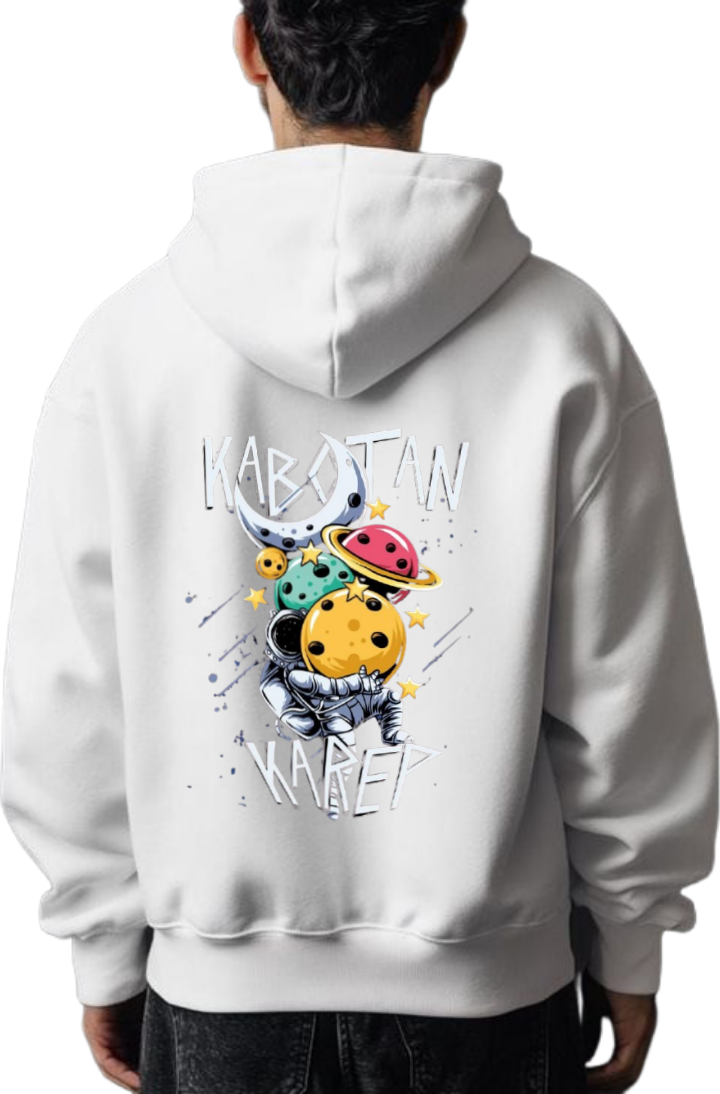 aliens Oversize Hoodie Back White 27