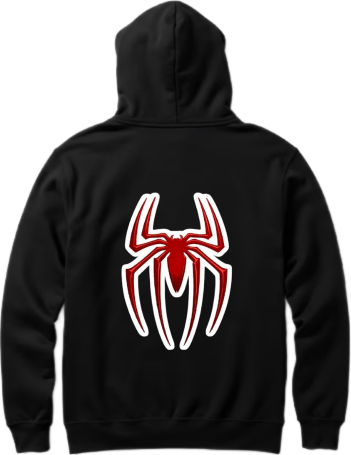 Spiderman One Size hoodie Black Back 27
