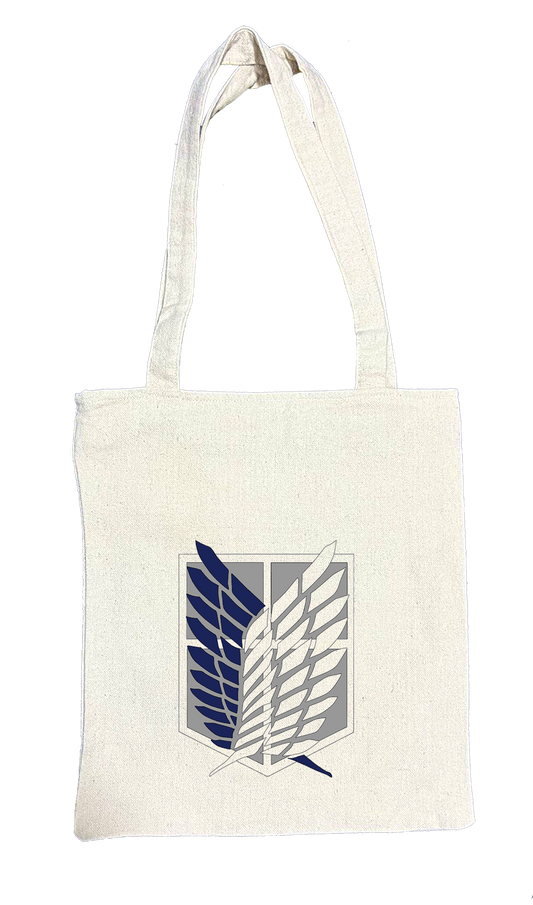 Anime Attack on titan shingeki no kyojin Aot biege tote bag 26