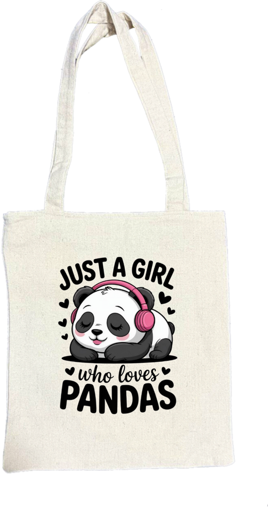 Just A Girl Who Loves Pandas tote bag beige 27