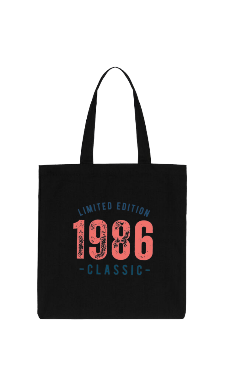 age tote bag Black 1986